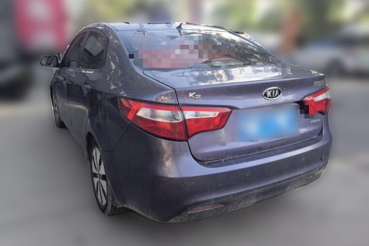 Used Kia K2 2011 Sedan 1.6L Automatic Transmission Premium Rear Left 45 Deg