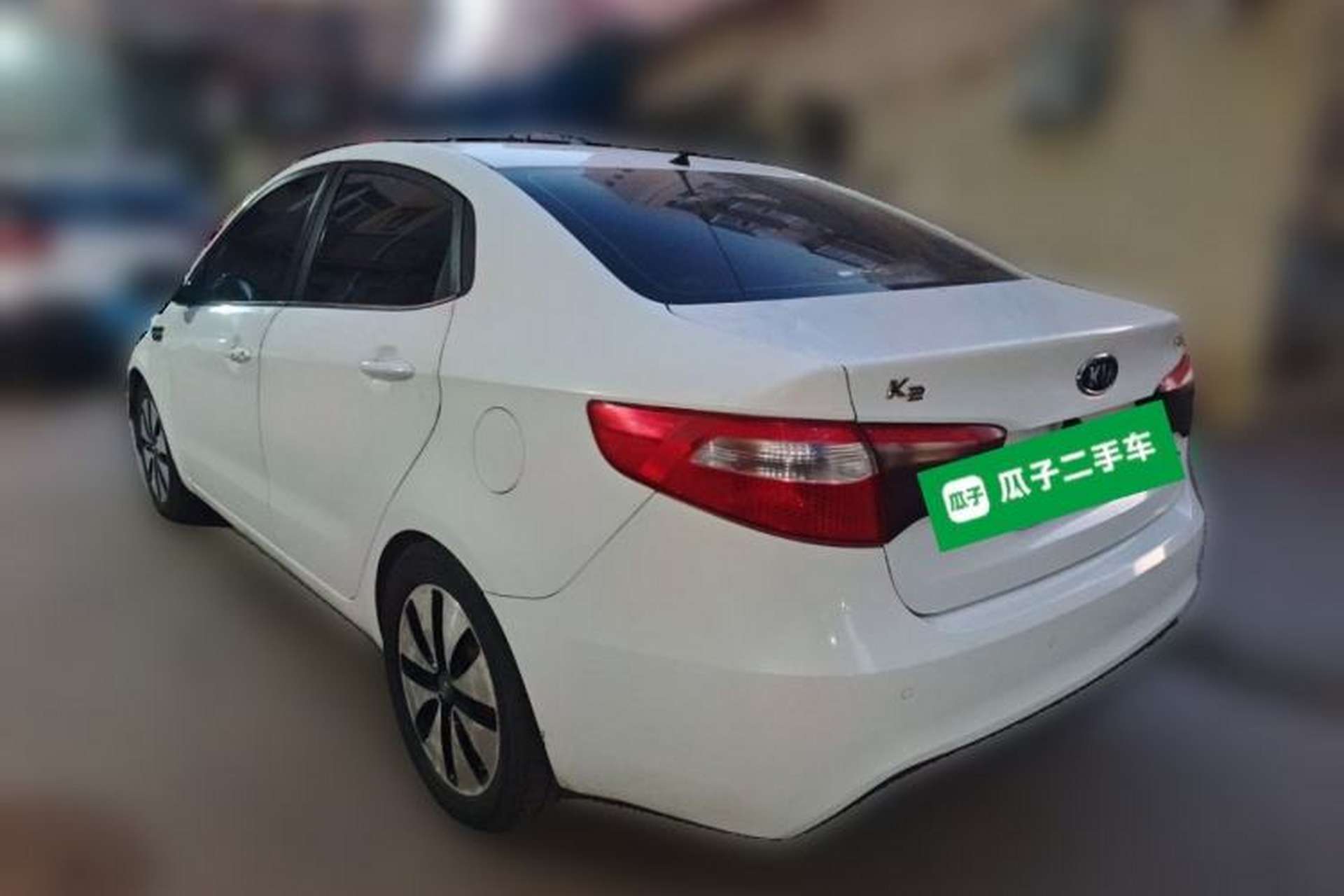 Used Kia K2 2011 Sedan 1.6L Automatic Transmission Premium Rear Left 45 Deg