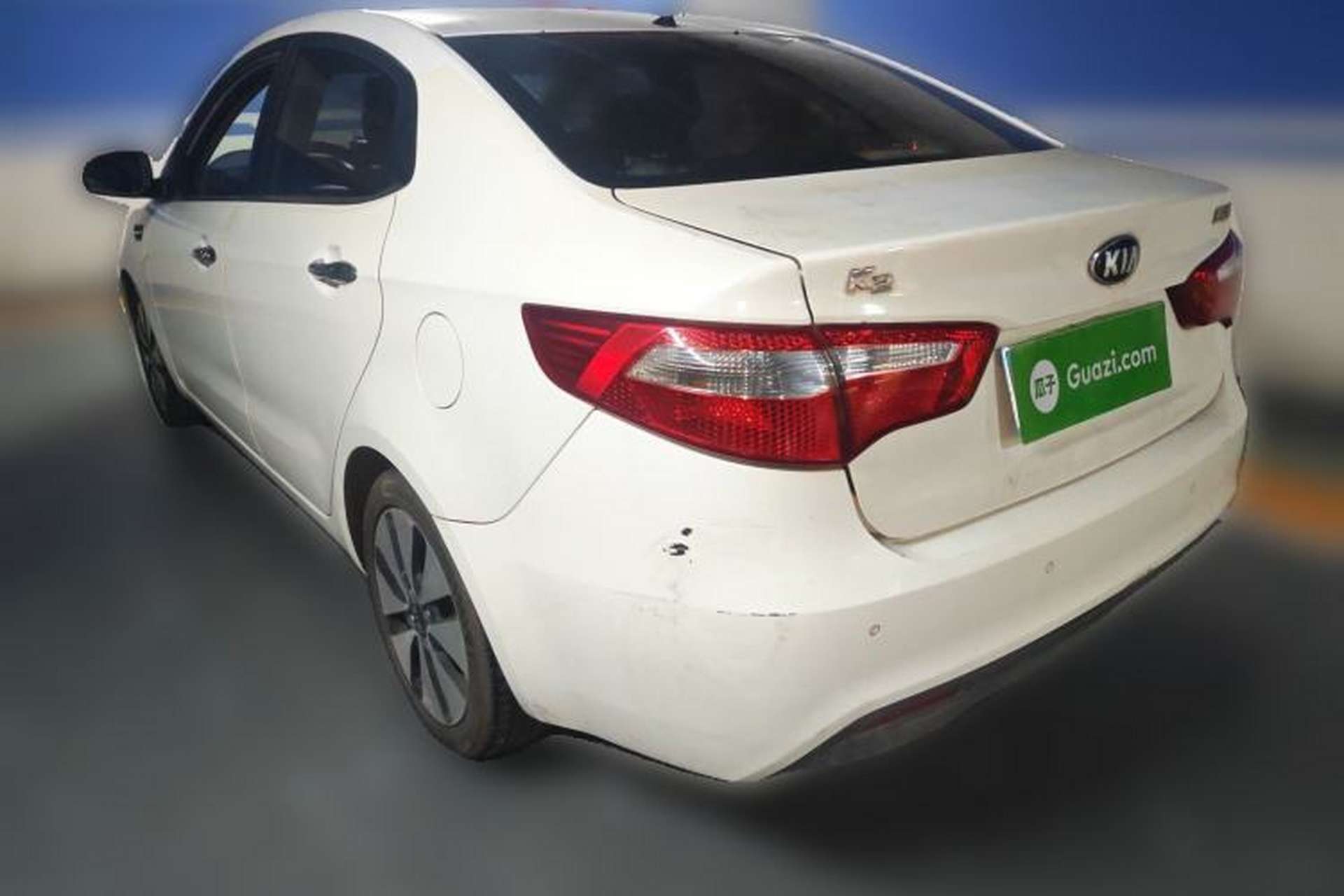 Used Kia K2 2011 Sedan 1.6L Automatic Transmission Premium Rear Left 45 Deg