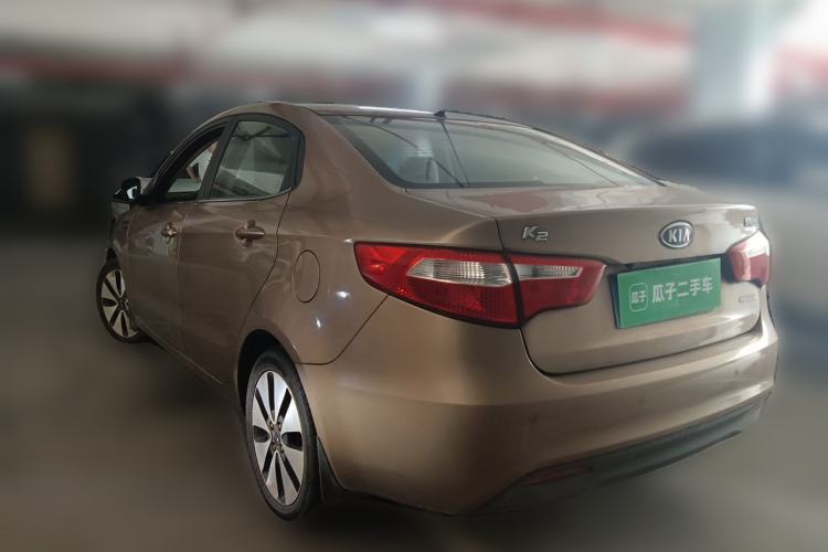 Used Kia K2 2011 Sedan 1.6L Automatic Transmission Premium Rear Left 45 Deg