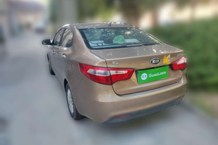 Used Kia K2 2012 Sedan 1.4L MT GLS Commemorative Edition Rear Left 45 Deg