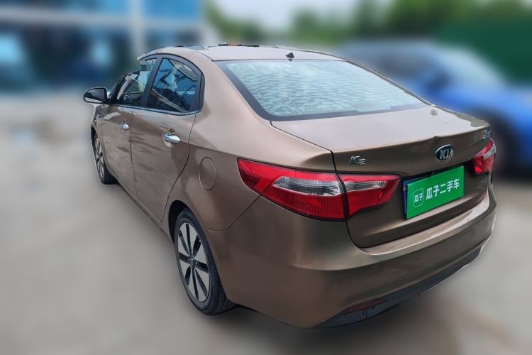 Used Kia K2 2012 Sedan 1.6L Automatic Transmission Premium Commemorative Edition Rear Left 45 Deg