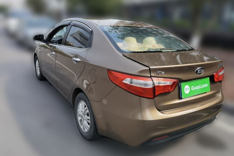 Used Kia K2 2012 Sedan 1.4L MT GLS Commemorative Edition Rear Left 45 Deg