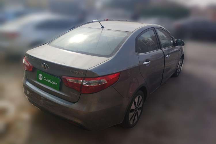 Used Kia K2 2012 Sedan 1.6L Automatic Transmission Premium Commemorative Edition Rear Right 45 Deg