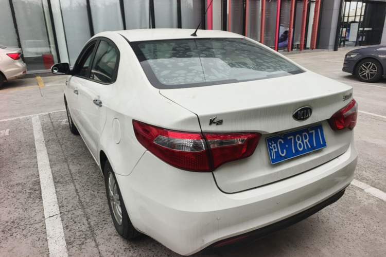 Used Kia K2 2012 Sedan 1.4L MT GLS Commemorative Edition Rear Left 45 Deg