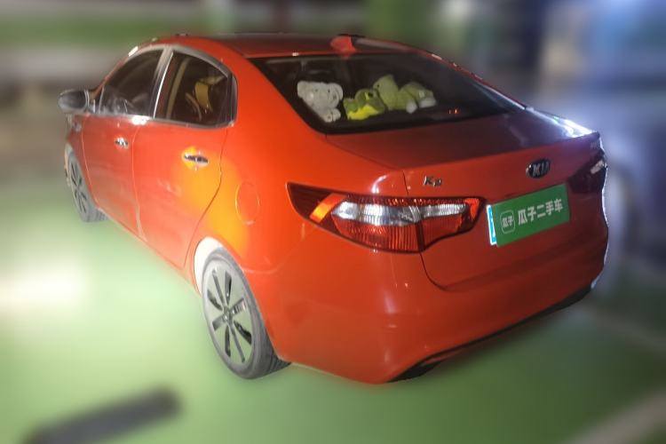 Used Kia K2 2012 Sedan 1.6L Automatic Transmission Premium Commemorative Edition Rear Left 45 Deg