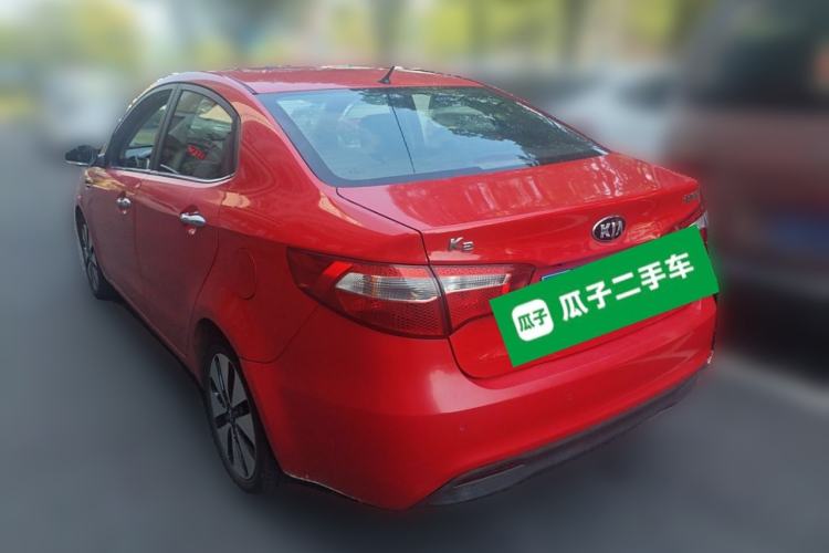 Used Kia K2 2012 Sedan 1.6L Automatic Transmission Premium ECO Commemorative Edition Rear Left 45 Deg
