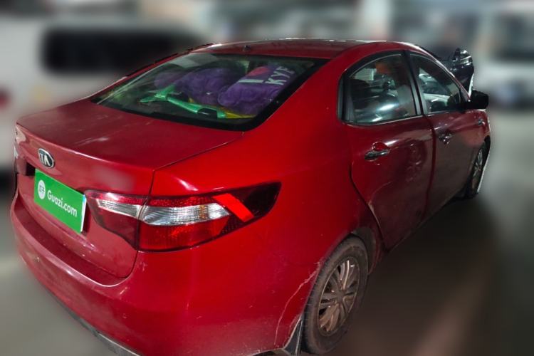 Used Kia K2 2012 Sedan 1.4L AT TOP Anniversary Edition Rear Right 45 Deg