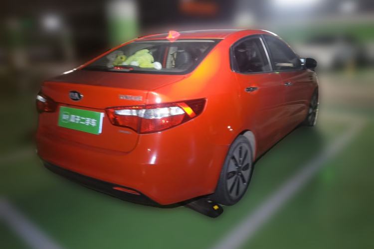 Used Kia K2 2012 Sedan 1.6L Automatic Transmission Premium Commemorative Edition Rear Right 45 Deg