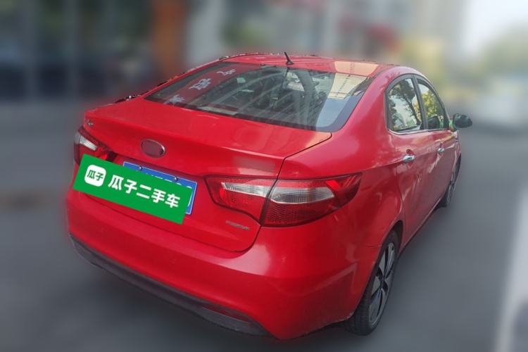 Used Kia K2 2012 Sedan 1.6L Automatic Transmission Premium ECO Commemorative Edition Rear Right 45 Deg