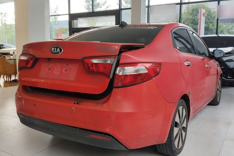 Used Kia K2 2012 Sedan 1.6L Automatic Transmission Premium Commemorative Edition Rear Right 45 Deg