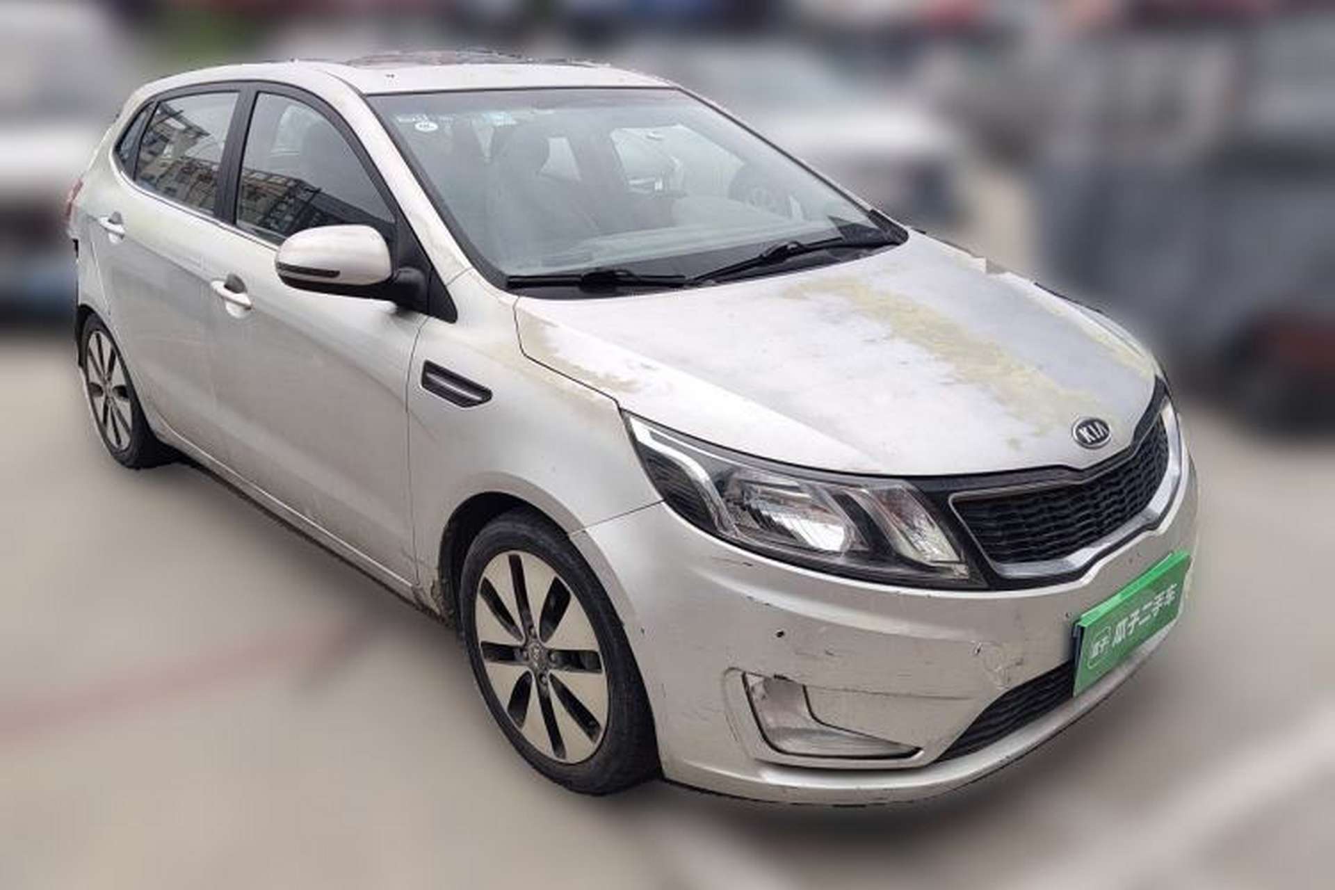 Used Kia K2 2012 Hatchback 1.6L AT Premium Front Right 45 Deg