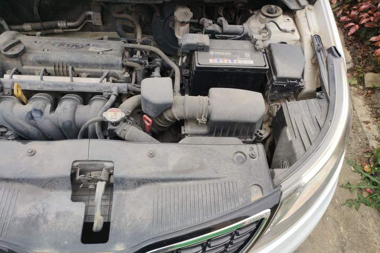Used Kia K2 2012 Sedan 1.6L Automatic Transmission Premium Commemorative Edition Engine Bay Left