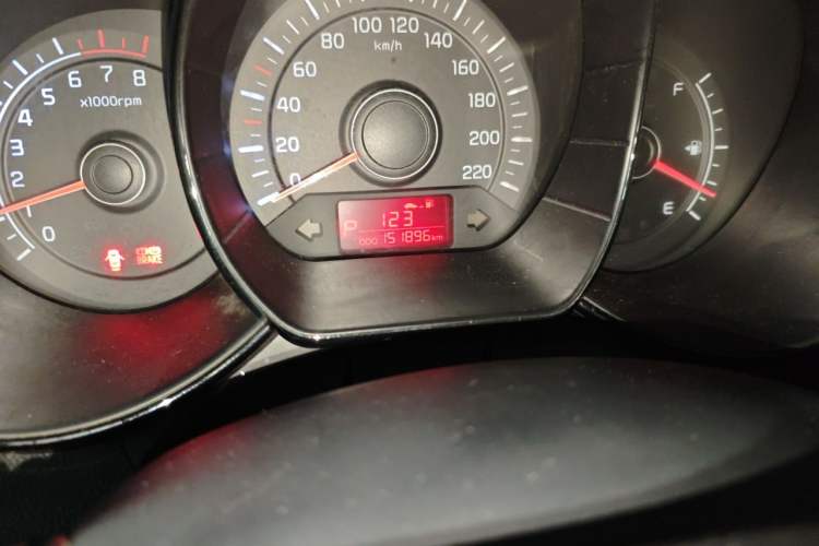 Used Kia K2 2012 Sedan 1.4L Automatic GLS Commemorative Edition Odometer Close Up