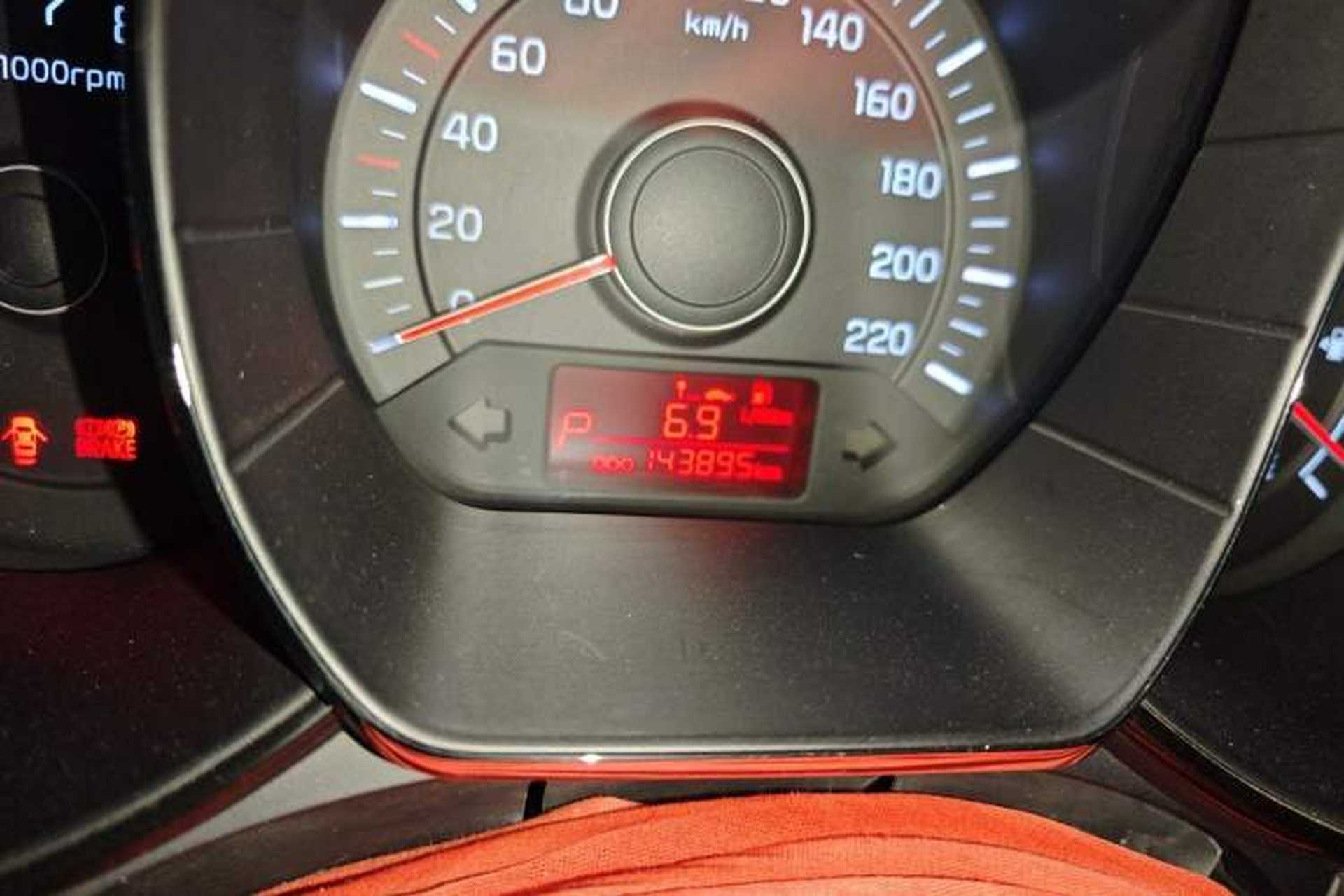 Used Kia K2 2012 Sedan 1.4L Automatic GLS Commemorative Edition Odometer Close Up