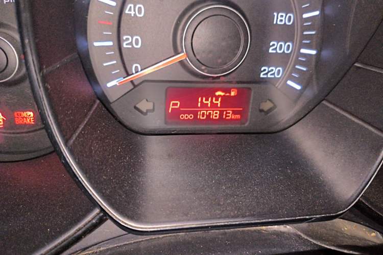 Used Kia K2 2012 Sedan 1.4L Automatic GLS Commemorative Edition Odometer Close Up