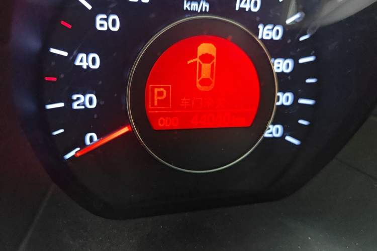 Used Kia K2 2012 Sedan 1.6L Automatic Transmission Premium Commemorative Edition Odometer Close Up
