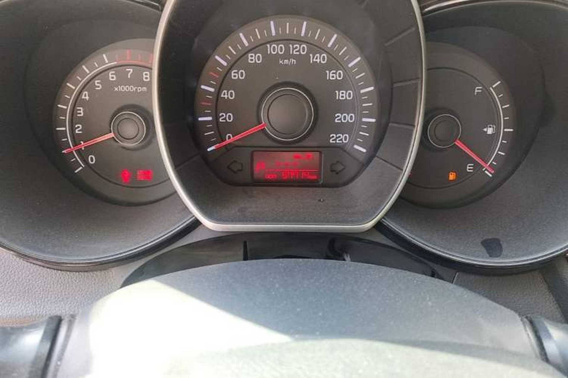 Used Kia K2 2012 Sedan 1.4L Automatic GLS Commemorative Edition Odometer Close Up