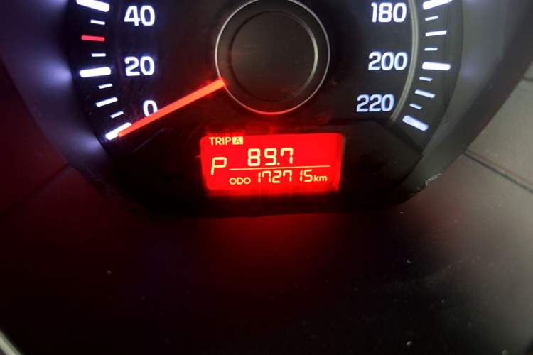 Used Kia K2 2012 Sedan 1.4L Automatic GLS Commemorative Edition Odometer Close Up