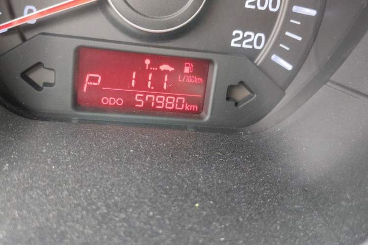 Used Kia K2 2012 Sedan 1.4L Automatic GLS Commemorative Edition Odometer Close Up