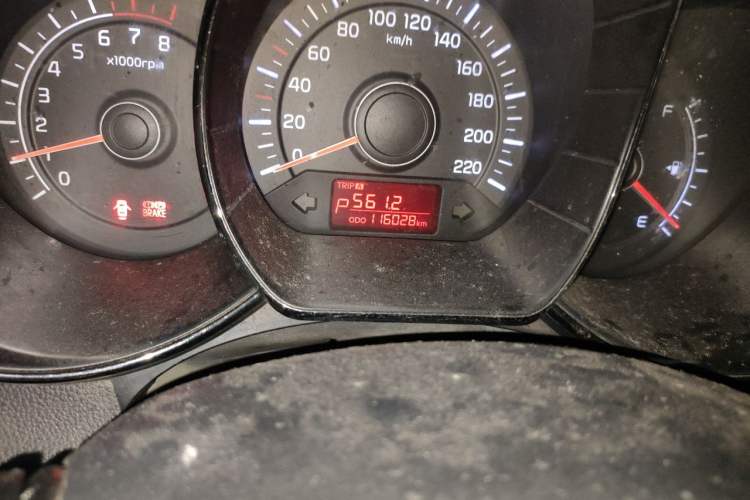 Used Kia K2 2012 Sedan 1.4L Automatic GLS Commemorative Edition Odometer Close Up