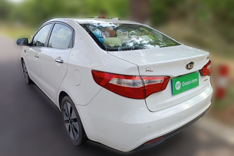 Used Kia K2 2012 Sedan 1.6L Automatic Transmission Premium Commemorative Edition Rear Left 45 Deg