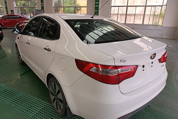 Used Kia K2 2012 Sedan 1.6L Automatic Transmission Premium Commemorative Edition Rear Left 45 Deg