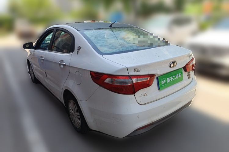 Used Kia K2 2012 Sedan 1.4L MT GLS Commemorative Edition Rear Left 45 Deg