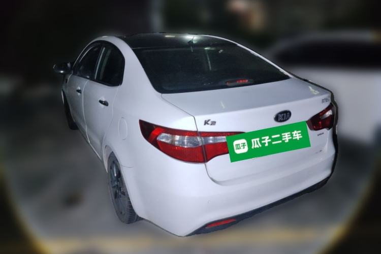 Used Kia K2 2012 Sedan 1.6L Automatic Transmission Premium Commemorative Edition Rear Left 45 Deg
