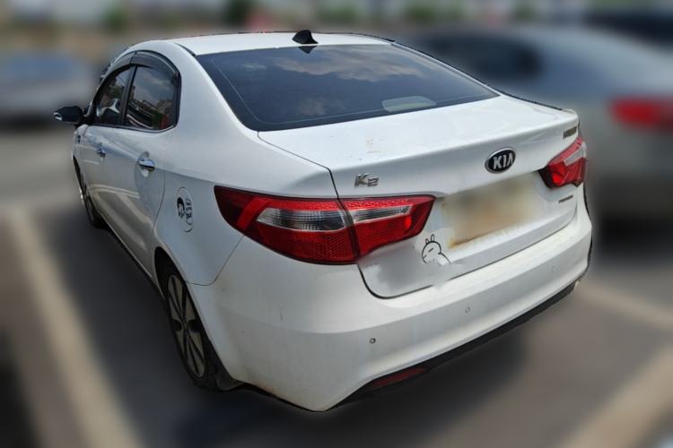 Used Kia K2 2012 Sedan 1.6L Automatic Transmission Premium Commemorative Edition Rear Left 45 Deg
