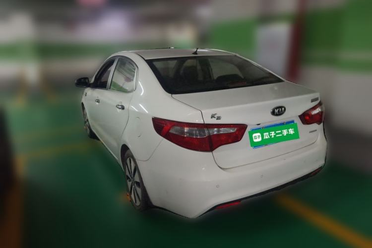 Used Kia K2 2012 Sedan 1.6L Automatic Transmission Premium Commemorative Edition Rear Left 45 Deg