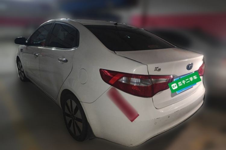 Used Kia K2 2012 Sedan 1.6L Automatic Transmission Premium Commemorative Edition Rear Left 45 Deg