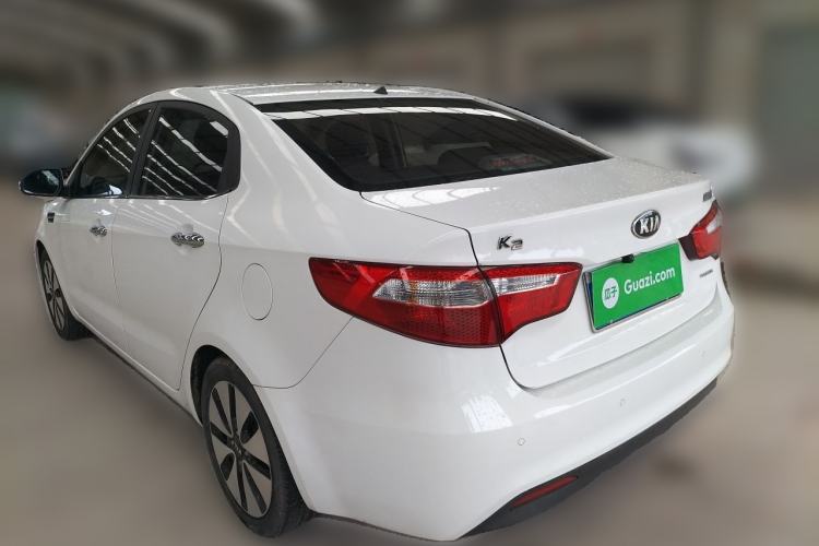 Used Kia K2 2012 Sedan 1.6L Automatic Transmission Premium Commemorative Edition Rear Left 45 Deg