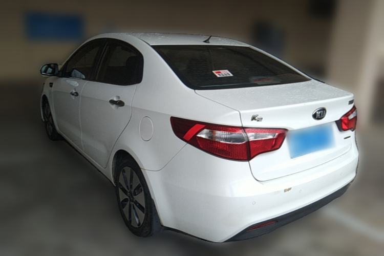 Used Kia K2 2012 Sedan 1.6L Automatic Transmission Premium Commemorative Edition Rear Left 45 Deg