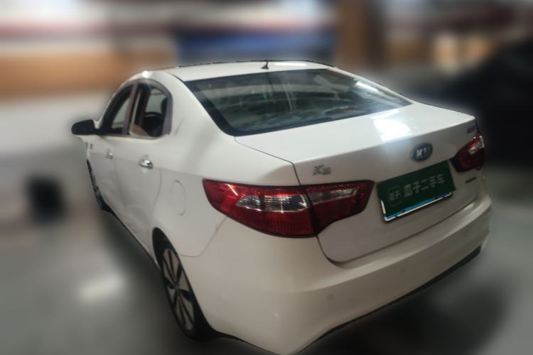 Used Kia K2 2012 Sedan 1.6L Automatic Transmission Premium ECO Commemorative Edition Rear Left 45 Deg