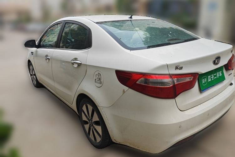 Used Kia K2 2012 Sedan 1.6L Automatic Transmission Premium Commemorative Edition Rear Left 45 Deg