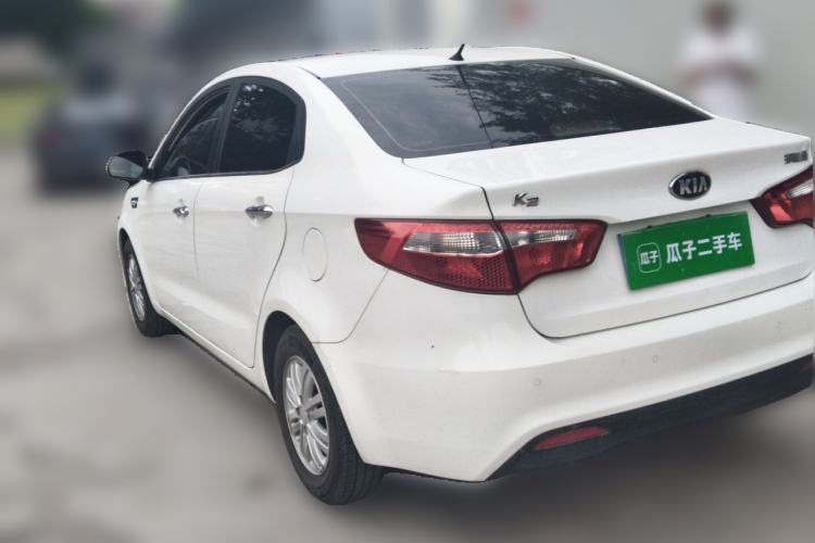 Used Kia K2 2012 Sedan 1.4L Automatic GLS Commemorative Edition Rear Left 45 Deg
