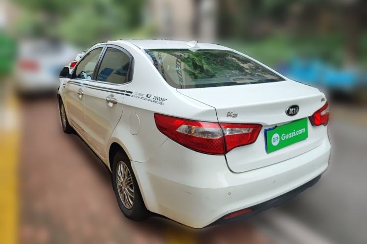 Used Kia K2 2012 Sedan 1.4L Automatic GLS Commemorative Edition Rear Left 45 Deg