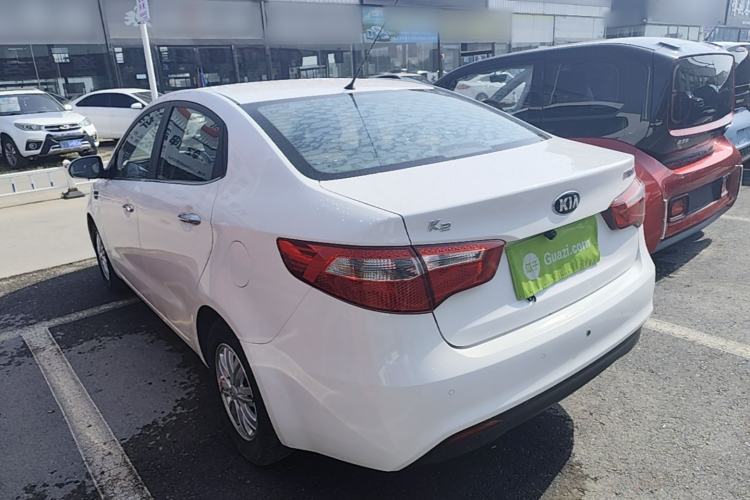 Used Kia K2 2012 Sedan 1.4L AT TOP Anniversary Edition Rear Left 45 Deg