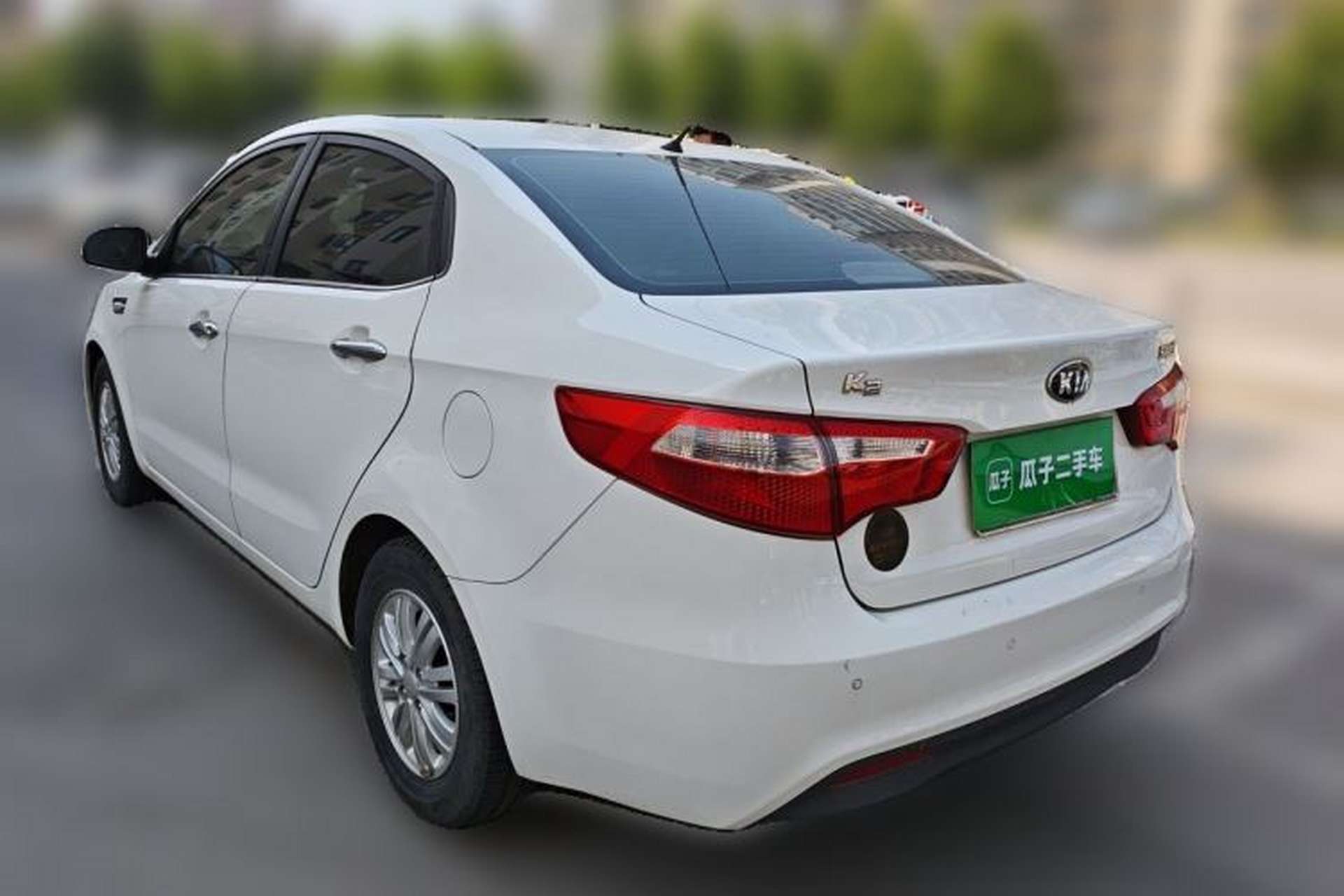 Used Kia K2 2012 Sedan 1.4L MT GLS Commemorative Edition Rear Left 45 Deg