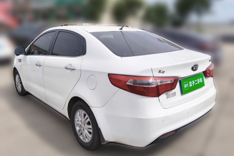 Used Kia K2 2012 Sedan 1.4L MT GLS Commemorative Edition Rear Left 45 Deg