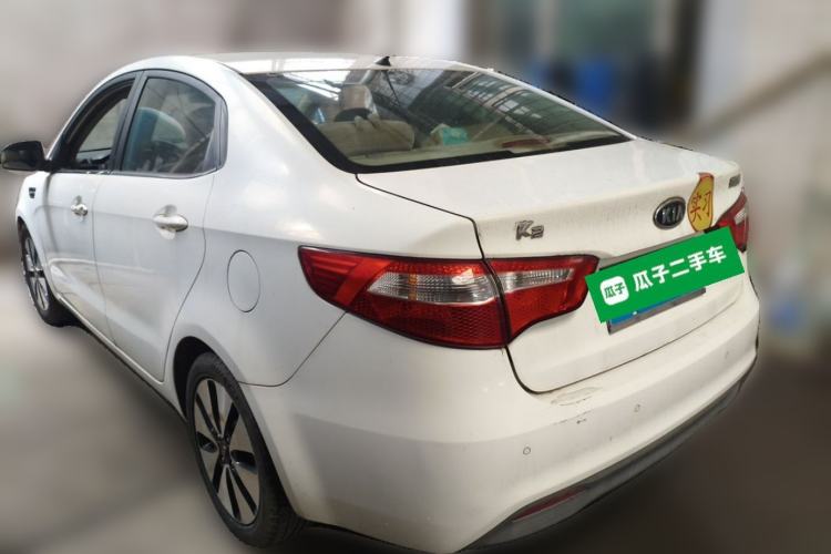 Used Kia K2 2012 Sedan 1.6L Automatic Transmission Premium Commemorative Edition Rear Left 45 Deg