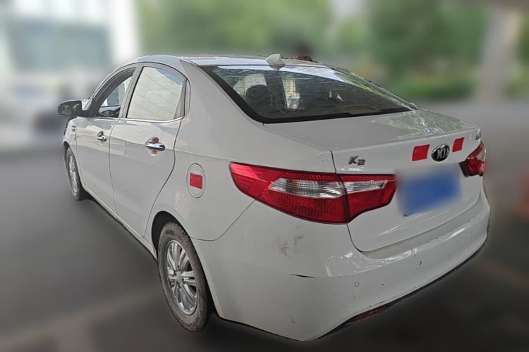Used Kia K2 2012 Sedan 1.4L MT GLS Commemorative Edition Rear Left 45 Deg