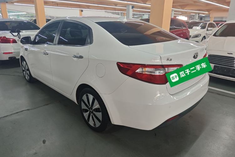 Used Kia K2 2012 Sedan 1.6L Automatic Transmission Premium Commemorative Edition Rear Left 45 Deg