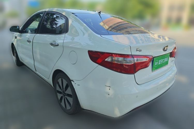 Used Kia K2 2012 Sedan 1.6L Automatic Transmission Premium Commemorative Edition Rear Left 45 Deg