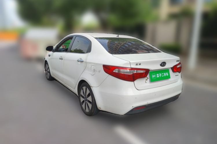 Used Kia K2 2012 Sedan 1.6L Automatic Transmission Premium Commemorative Edition Rear Left 45 Deg