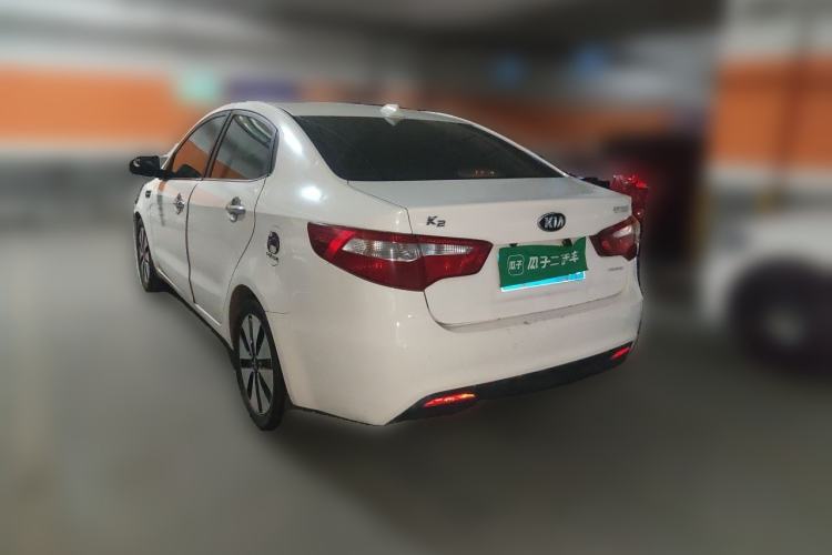 Used Kia K2 2012 Sedan 1.6L Automatic Transmission Premium Commemorative Edition Rear Left 45 Deg