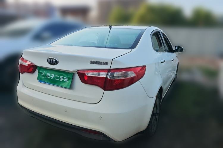 Used Kia K2 2012 Sedan 1.6L Automatic Transmission Premium Commemorative Edition Rear Right 45 Deg