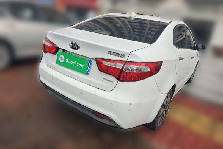 Used Kia K2 2012 Sedan 1.6L Automatic Transmission Premium Commemorative Edition Rear Right 45 Deg