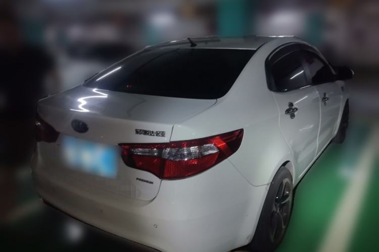 Used Kia K2 2012 Sedan 1.6L Automatic Transmission Premium Commemorative Edition Rear Right 45 Deg